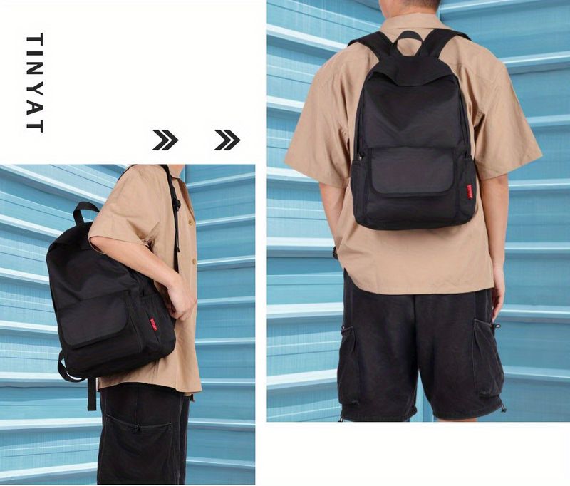 Men's Casual Canvas Backpack, Laptop Backpack, Student School Bag